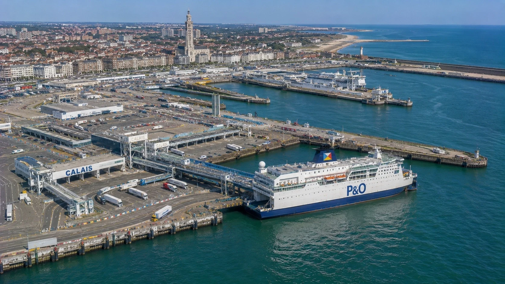 Færgehavnen i Calais, Frankrig