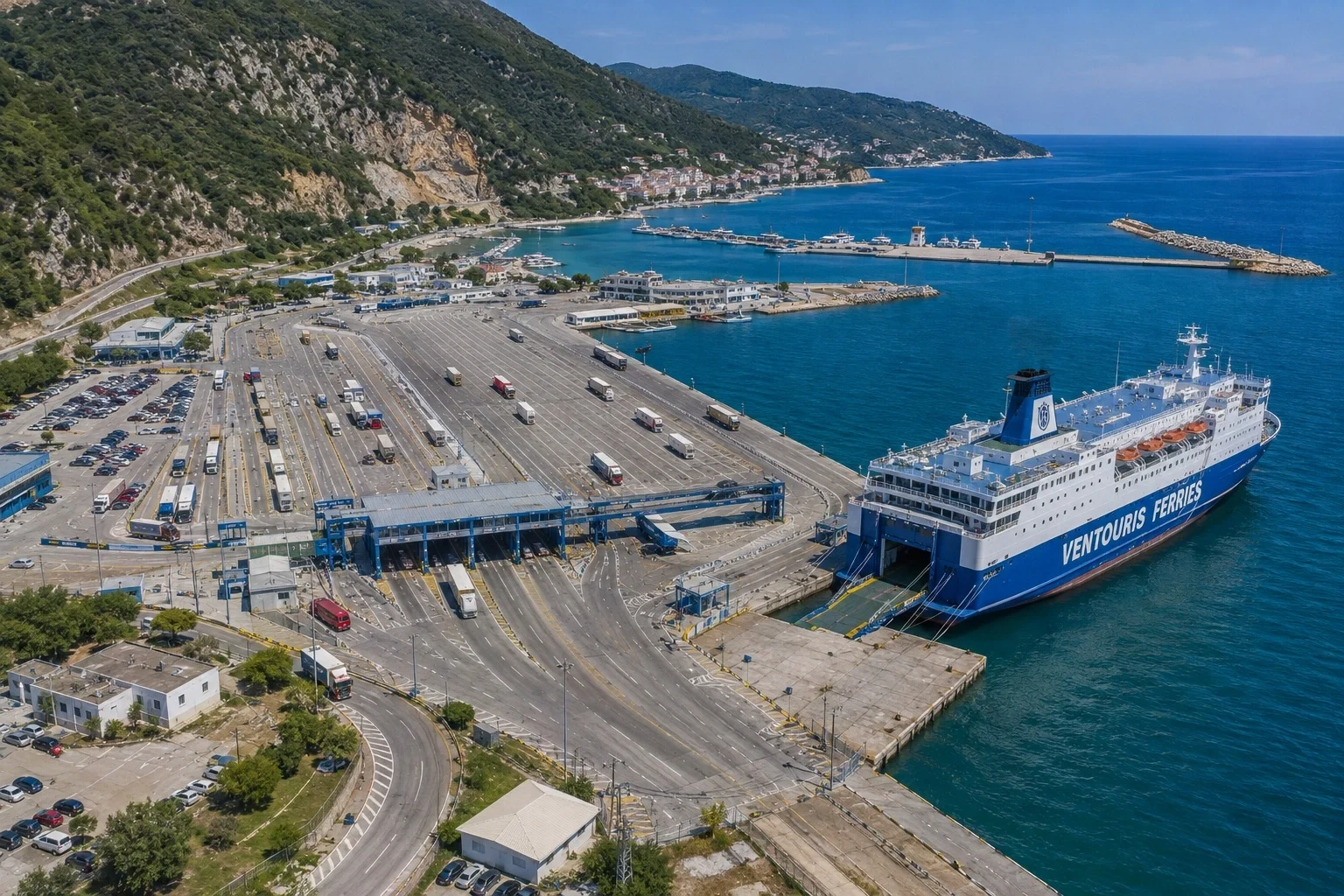 Færgehavnen i Igoumenitsa, vestlige Grækenland