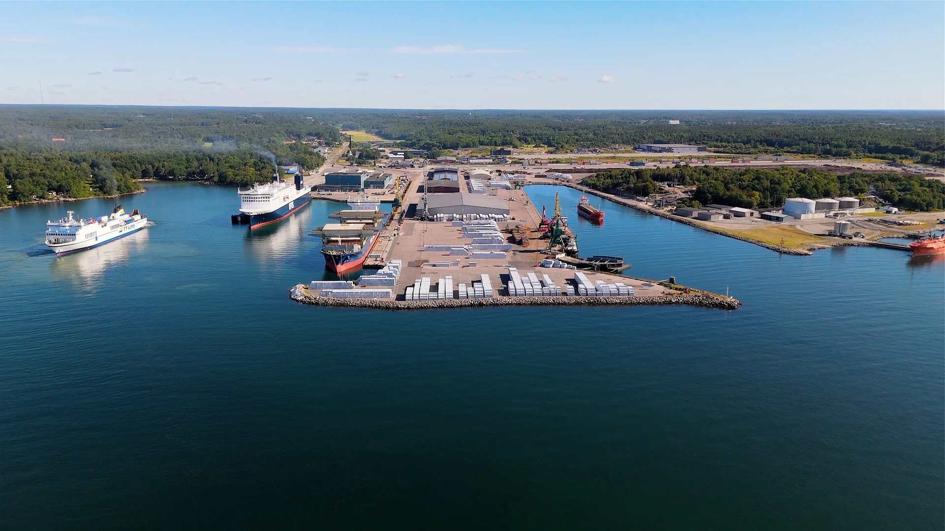 Karlshamn færgehavn i sydlige Sverige
