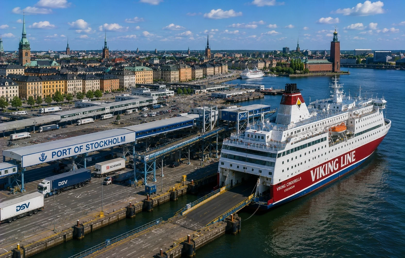 Færgerejse og havneinformation for Stockholm–Mariehamn