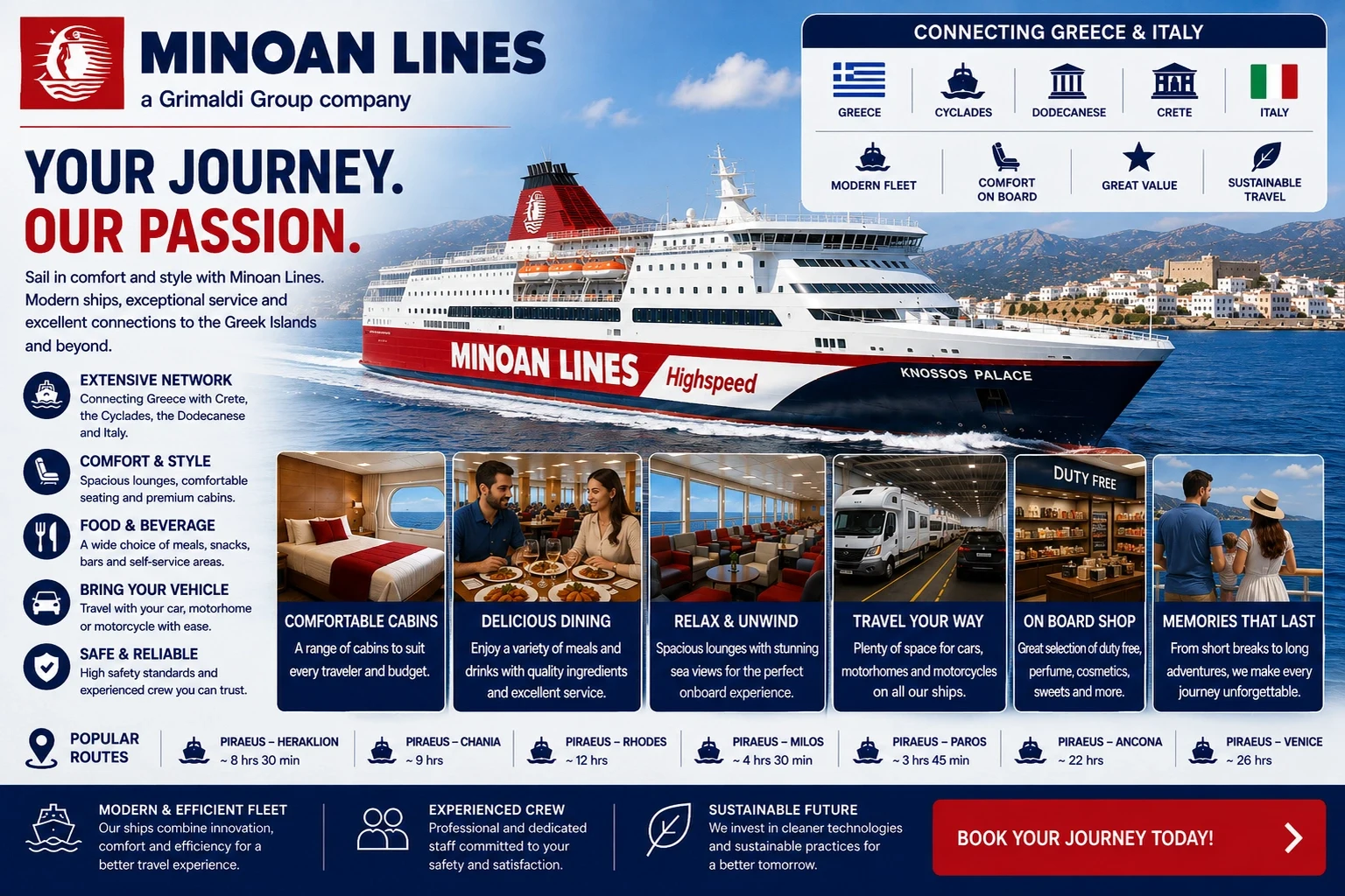 Minoan Lines – færgeselskab og rejseguide