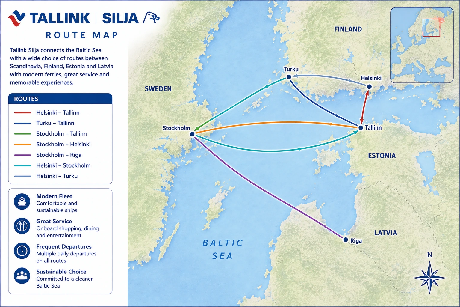 Tallink Silja Line – færgeselskab og rejseguide